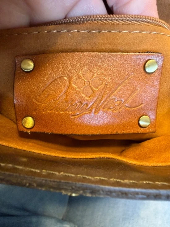 Patricia Nash Quiet Luxury Leather Crossbody Bag Olive Green + Coin Purse (VGUC) - Picture 3 of 17